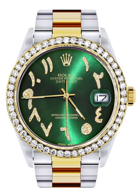 green arabic dial rolex|Rolex datejust arabic numerals.